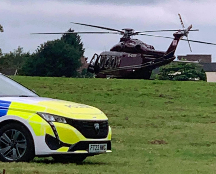 Princess Anne has landed in Crewe via helicopter on fields close to Mornflake Oats on Tuesday 29 July (Jonathan White).
