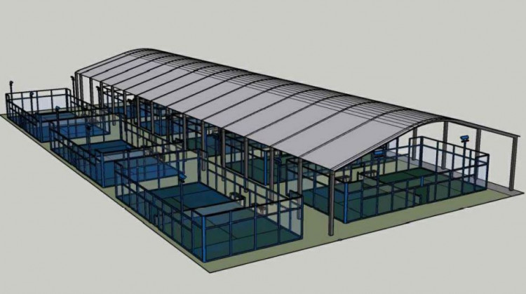 Plans have been put forward with an artist's illustration of what the courts will look like.