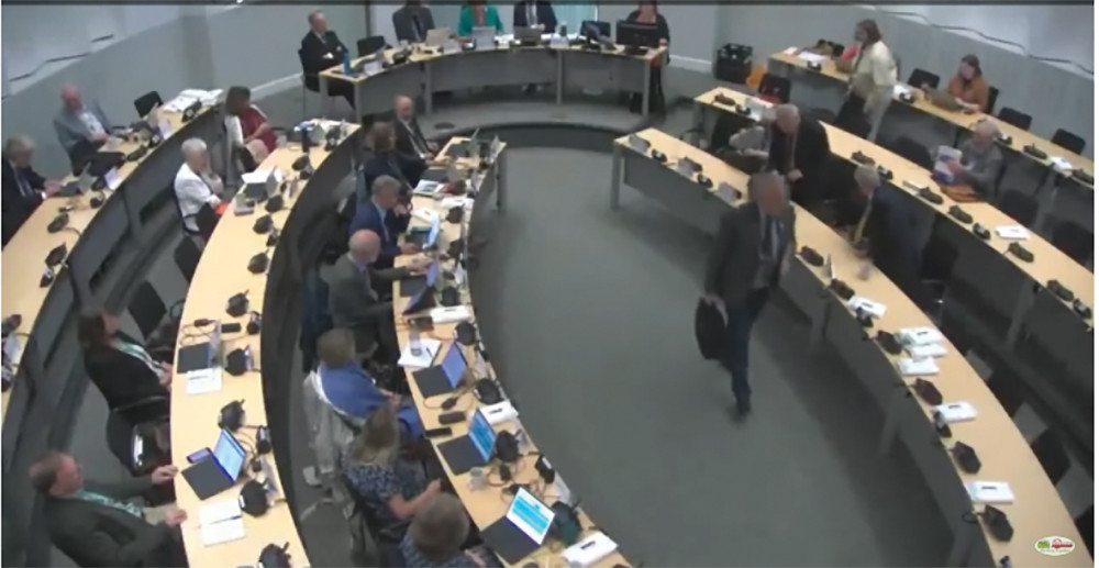 Cllr Michael Holt, Babergh’s Tory Group leader, led a walk-out over local government reorganisation. Cllr Michael Holt, Babergh’s Tory Group leader, led a walk-out over local government reorganisation.