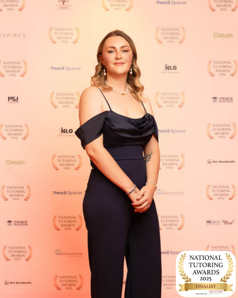 Lauren on the red carpet at the National Tutoring Awards in London Lauren on the red carpet at the National Tutoring Awards in London