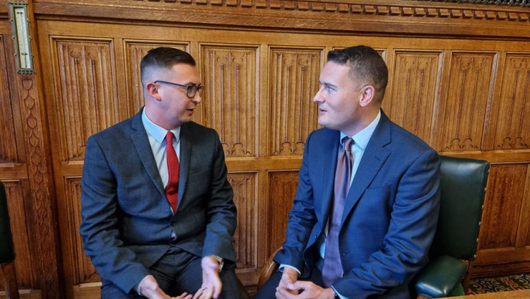 Crewe and Nantwich MP, Connor Naismith, with Secretary of State of Health and Social Care, Wes Streeting (Supplied).