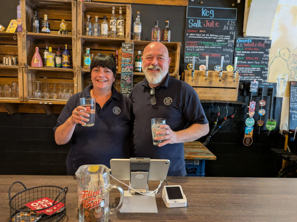 Andy and Sarah Thomason are the new owners of the former Beer Emporium in Sandbach aka the bar with no name! (Photo: Nub News)