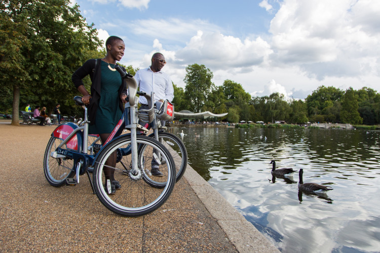 Snap a Santander cycle in action and win prizes, from museum tickets to a year’s free rides (credit: TfL).