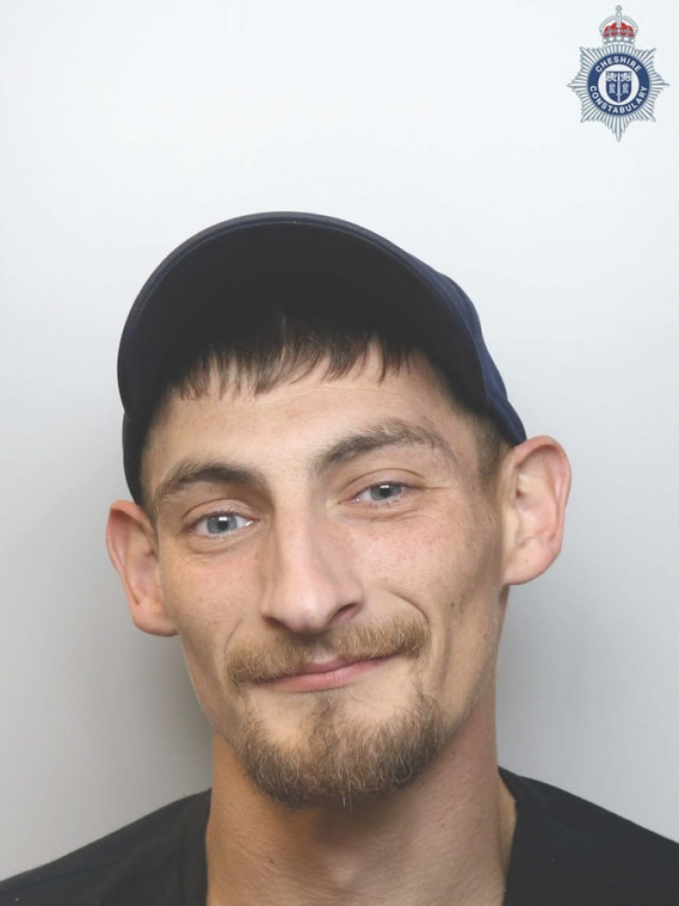 Jordan Kirkwood, 31, is wanted for failing to attend court. (Photo: Cheshire Police)