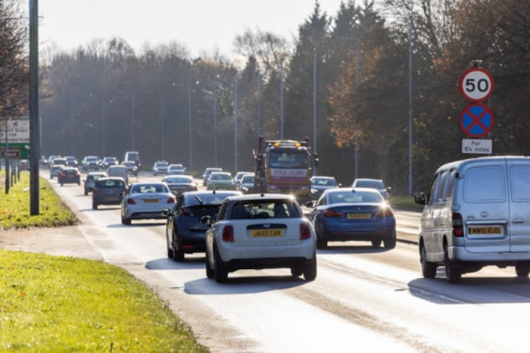 A stretch of the A34 close to the Kingsway School - between Broadway and the Cheadle Royal junction - will see the speed limit change from 50mph to 40mph from mid-August (Image - Stockport Council)