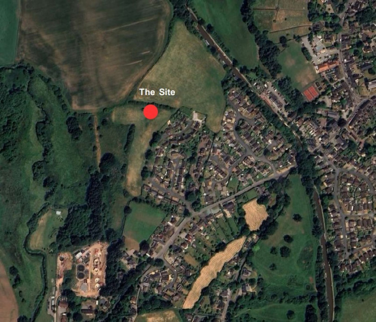 The application site for the proposed 127 homes in Audlem. (Image: Google)