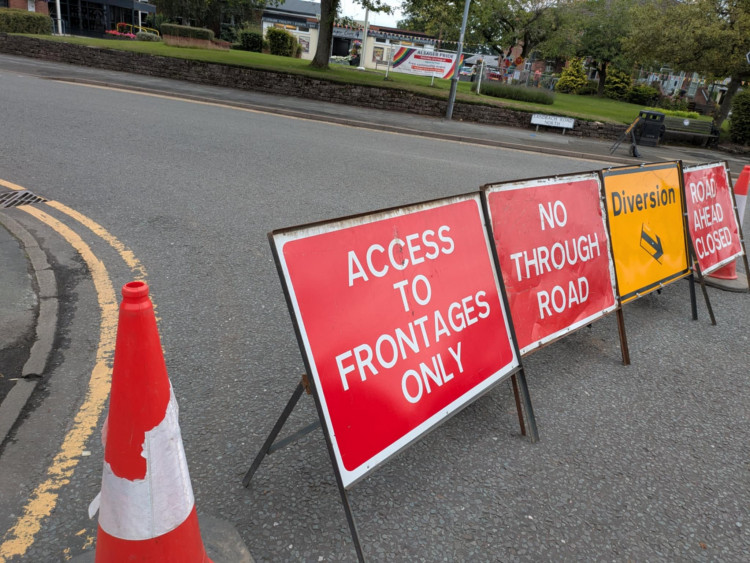 Several roads in Alsager are currenty closed as part of a five week project to replace gas pipes. (Photo: Nub News) 
