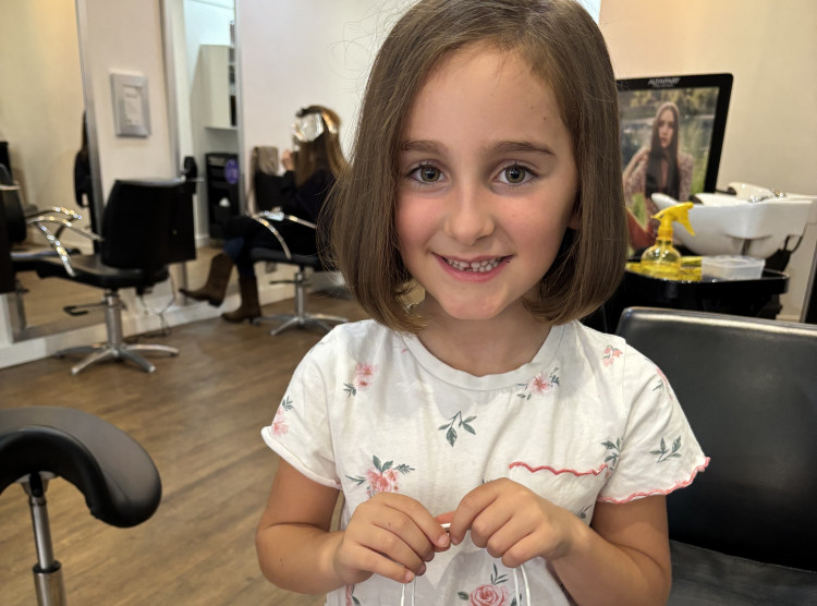 Sophia Mann has donated her hair to the Little Princess Trust (Credit: Janine Hamlett)