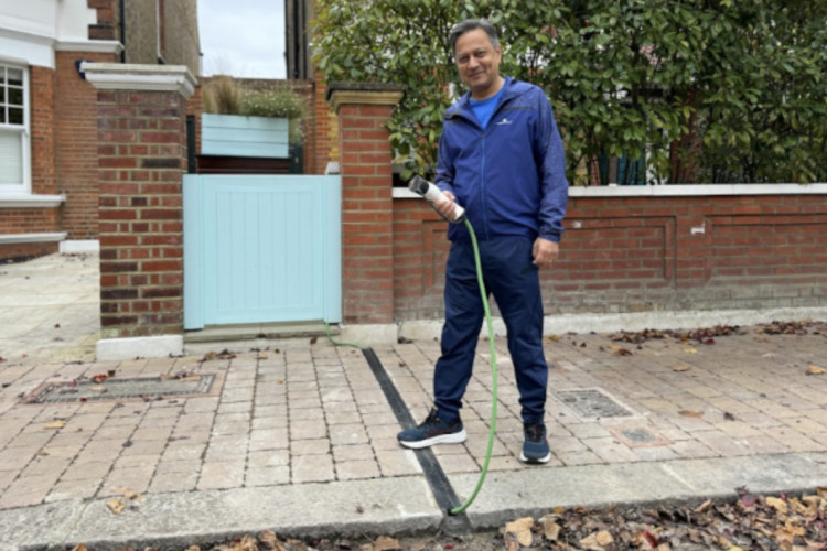 New pavement gullies allow Richmond residents to charge electric vehicles at home safely (credit: Richmond Council).
