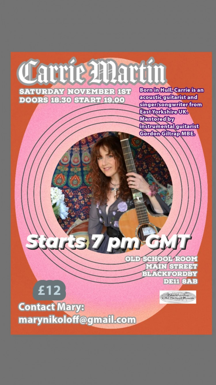'CARRIE MARTIN' Solo, singer songwriter & guitarist 'CARRIE MARTIN' Solo, singer songwriter & guitarist