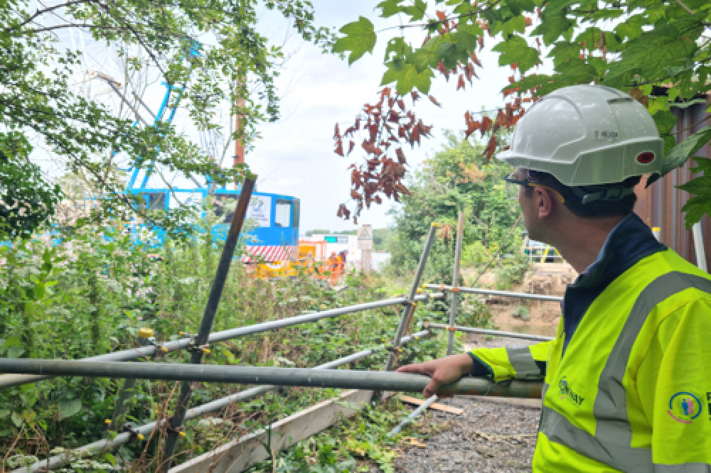 Councillor Alexander Ehmann on site at the towpath breach works last month (Credit: Richmond Council) Councillor Alexander Ehmann on site at the towpath breach works last month (Credit: Richmond Council)