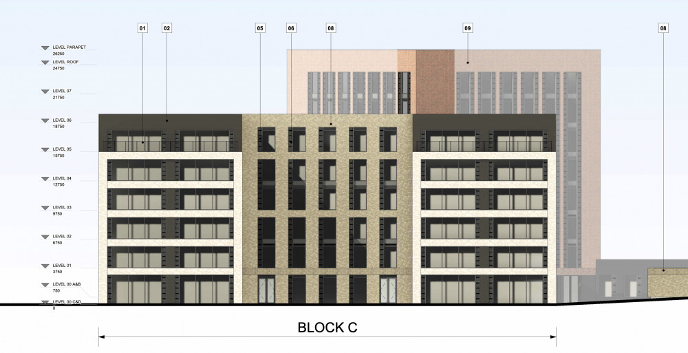 An artist's impression of the new block of flats (image via planning application) An artist's impression of the new block of flats (image via planning application)