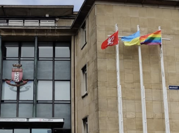 Reform UK plans a flag policy for Warwickshire council amid a row over the Progress Pride flag removal ( image via Warwickshire County Council)