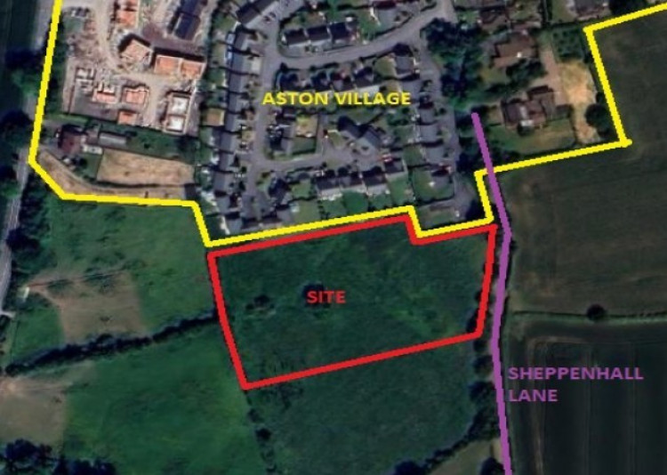 The Application Site At Aston (Emery Planning) The Application Site At Aston (Emery Planning, from planning documents)