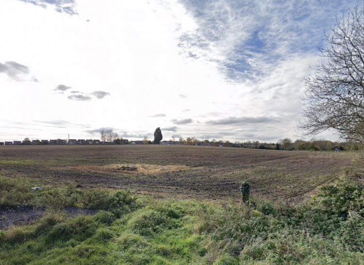 The homes would be built on the edge of Hampton Magna (image via Google Maps)