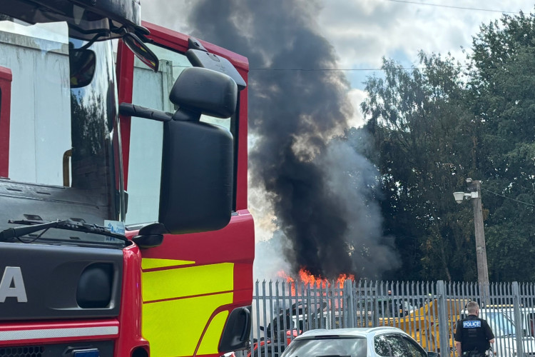 The fire service is working to extinguish a fire in Cliffe Vale. (Nub News)