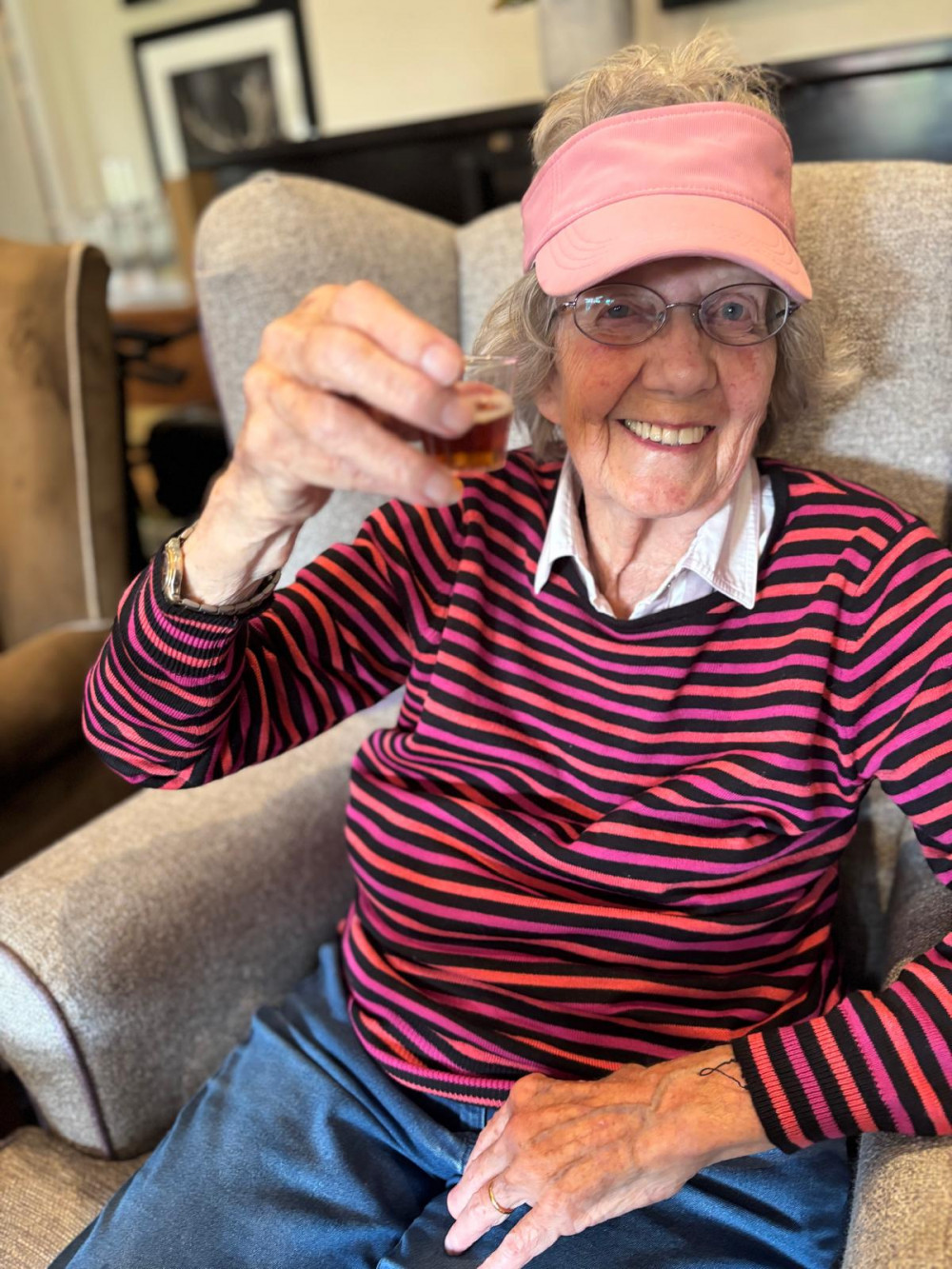 Pat and many other Crandon Springs residents got into the spirit with the beer and cider tasting event!