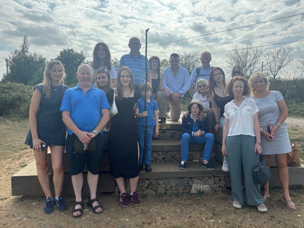 Jimmy's family unveiled a plaque on the new Golden Lakes development in the Thameside Nature Park.