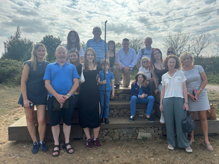 Jimmy's family unveiled a plaque on the new Golden Lakes development in the Thameside Nature Park.