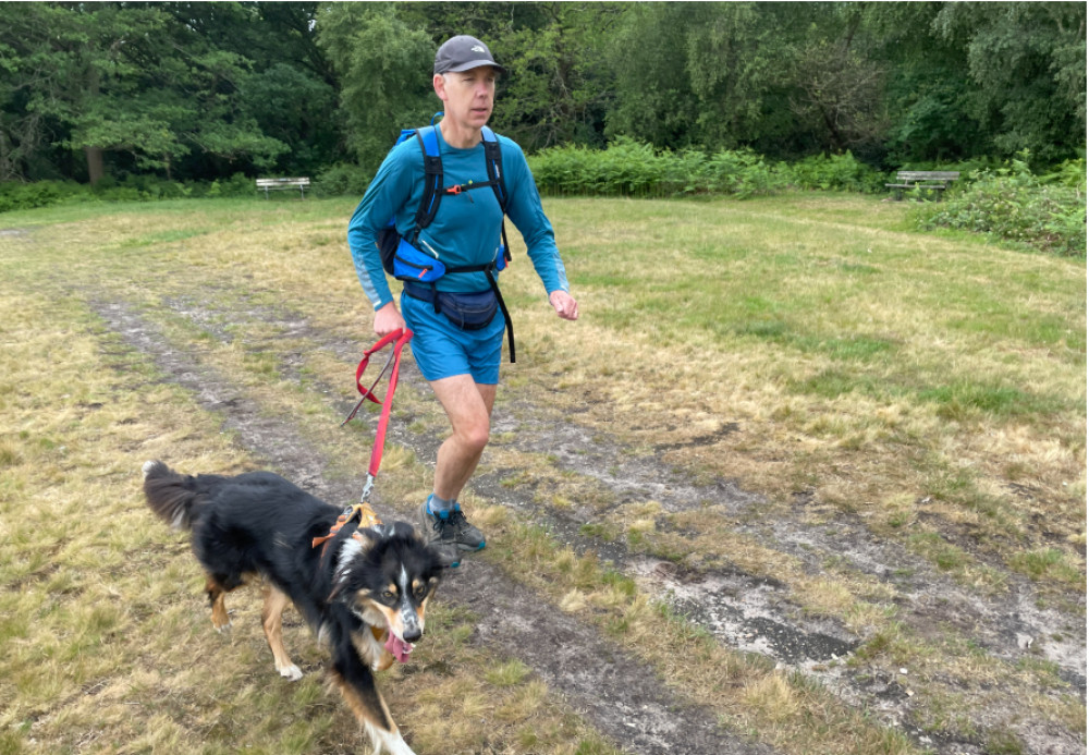The Bishop of Kingston, The Rt Revd Dr Martin Gainsborough, will run the Pennine Way with his dog Jem (Credit: Martin Gainsborough)