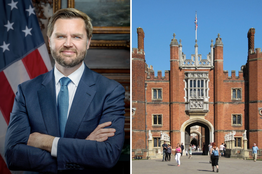 US Vice-President Vance toured Hampton Court Palace with his family before it opened to the public on Sunday (credit: Daniel Torok & Luke Nicolaides/Wikimedia Commons).