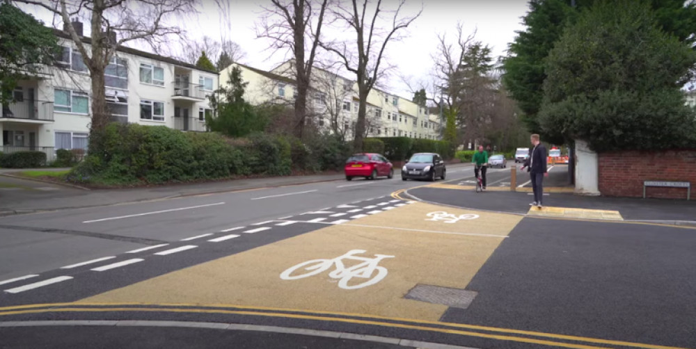 Part of the completed section of K2L in Leamington Spa (image via WCC / YouTube) Part of the completed section of K2L in Leamington Spa (image via WCC / YouTube)