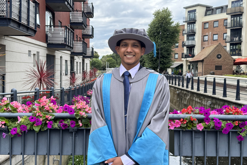 Dr Dinith Ranaweera is one of the first graduates of Kingston University's partnership with ESOFT University (Image supplied)