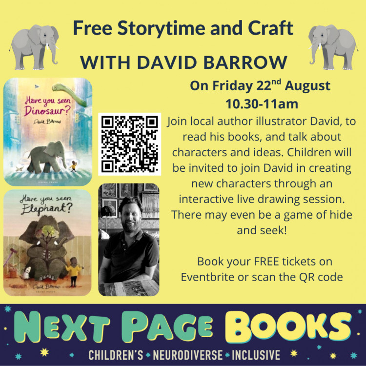 FREE Storytime and Craft with local author illustrator David Barrow