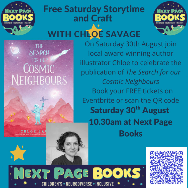 Free Saturday Storytime and Craft with local Author Illustrator Chloe Savage