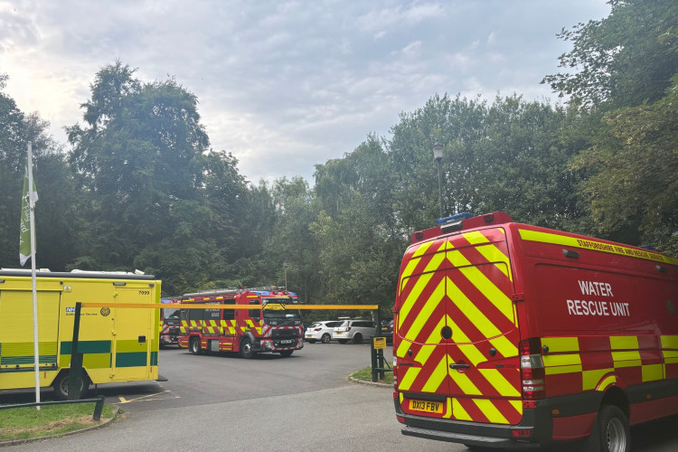 An operation to rescue a man from the lake at Bathpool Park on Monday went on for hours. (Supplied)