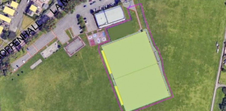 The £1.4 million Crewe FC redevelopment scheme will deliver a 3G pitch and a refurbished changing pavilion, now incorporating a bar and social area (Crewe FC).
