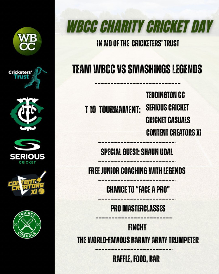 WBCC Charity Day @ Teddington CC WBCC Charity Day @ Teddington CC