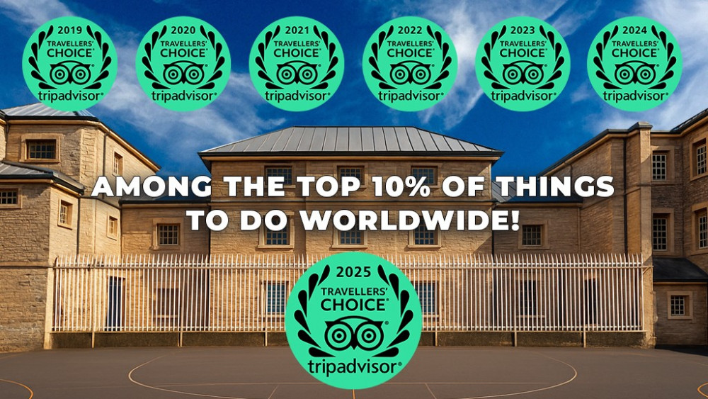 Shepton Mallet Prison ranks in top 10% globally, receiving TripAdvisor's Travellers' Choice Award for the seventh consecutive year for its immersive tours and educational programs. Shepton Mallet Prison ranks in top 10% globally, receiving TripAdvisor's Travellers' Choice Award for the seventh consecutive year for its immersive tours and educational programs.