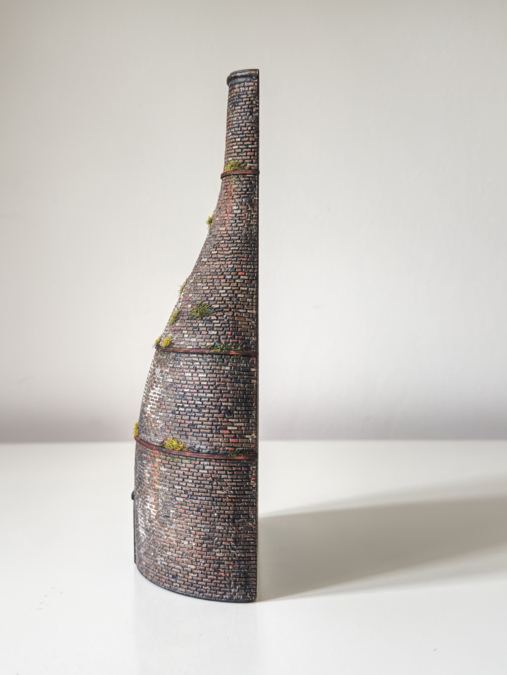 Side view of miniature bottle kiln by artist Chris Twigg