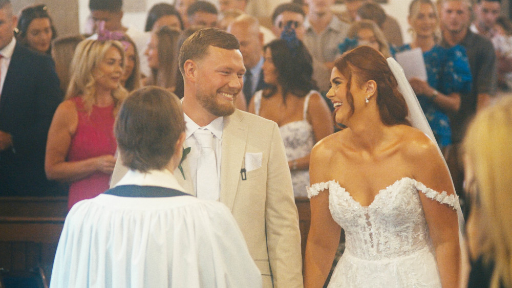 Joe and Tori Taylor surprised guests with their wedding! (image via SWNS) Joe and Tori Taylor surprised guests with their wedding! (image via SWNS)