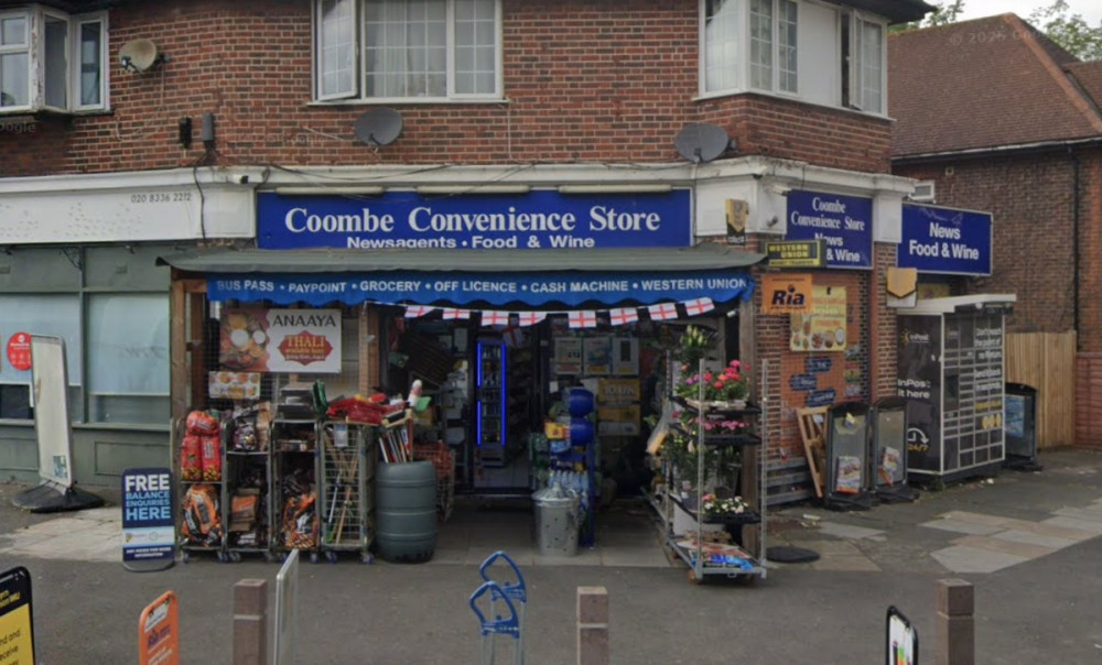 Coombe Convenience Store is located in Coombe Convenience, 8 The Triangle, Kingston upon Thames KT1 3RT (Image via Google Maps)