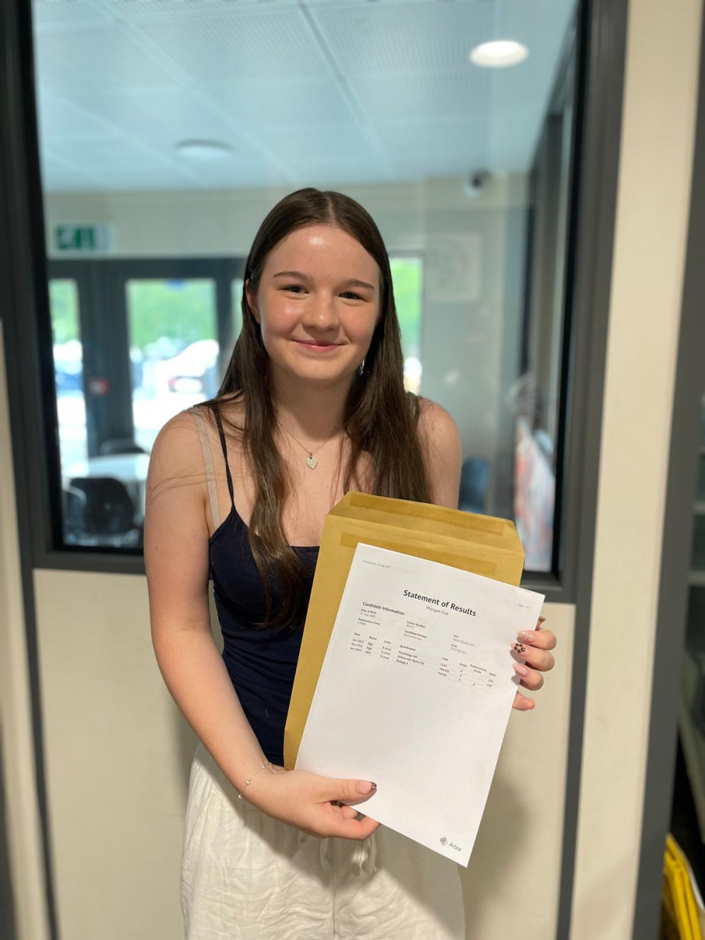 Evie Morgan - A* in psychology and As in biology and history (Credit: CHS)