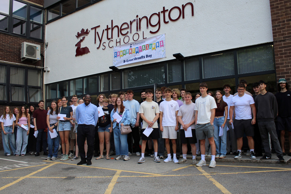 A-level results day at Tytherington School (Credit: Tytherington School)