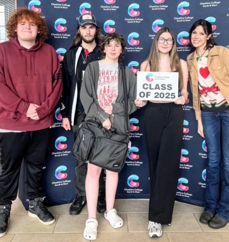 Over 1,000 students at Crewe's Cheshire College – South & West are celebrating after receiving their A-Level, BTEC and T-Level results (Cheshire College).
