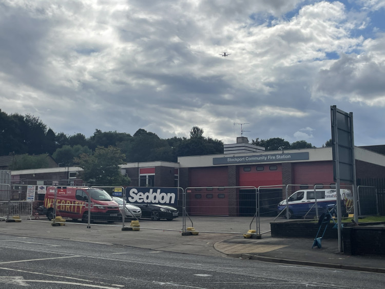Demolition has started on the former fire station on King Street West in Stockport - the site is being cleared to make way for a new station on the same spot (Image - GMFRS / GMCA)