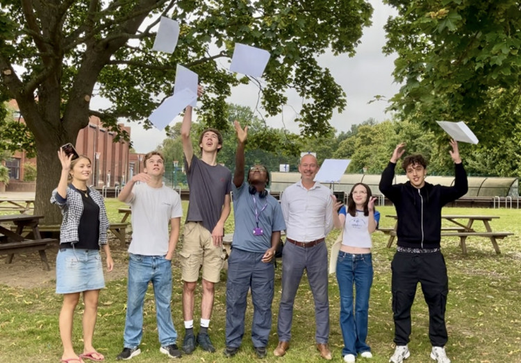 Grey Court Sixth Form students are celebrating record A-Level and BTEC grades, including multiple all-A* achievements (credit: Grey Court Sixth Form).