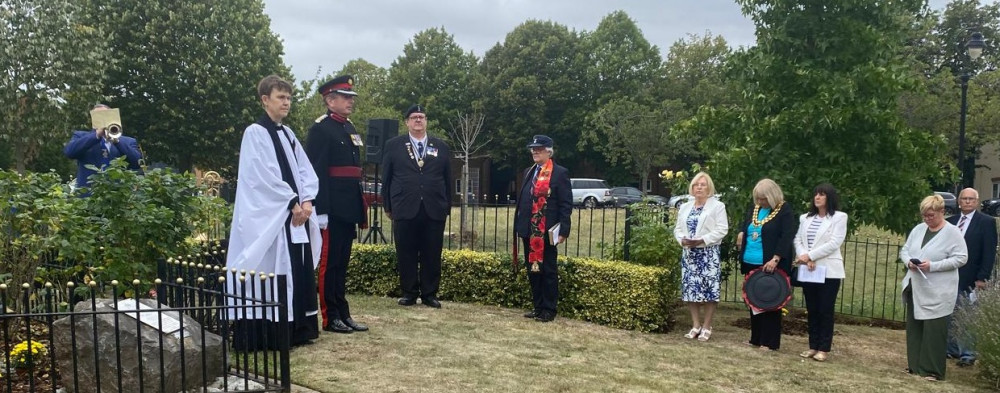 Dave Honeywell, Musical Director of Grays Town Band, played The Last Post.
