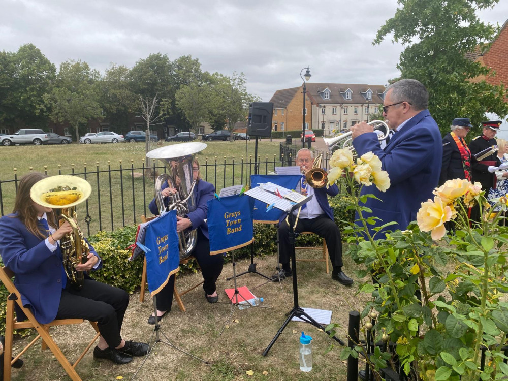 Grays Town Band played. 