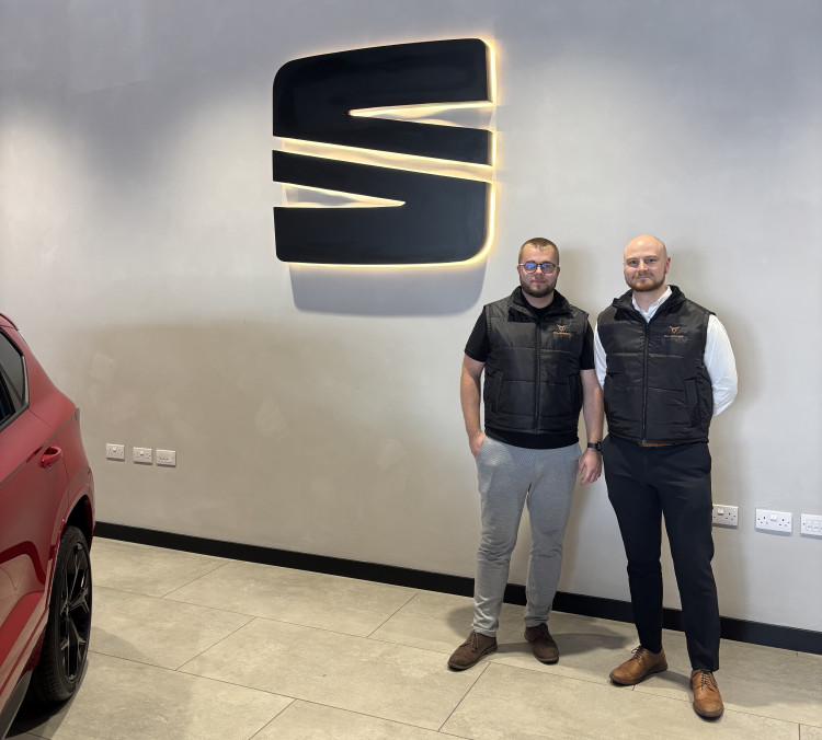 CUPRA Crewe aftersales manager, Jay Lockley and parts manager, Tyler Bebbington (Swansway).