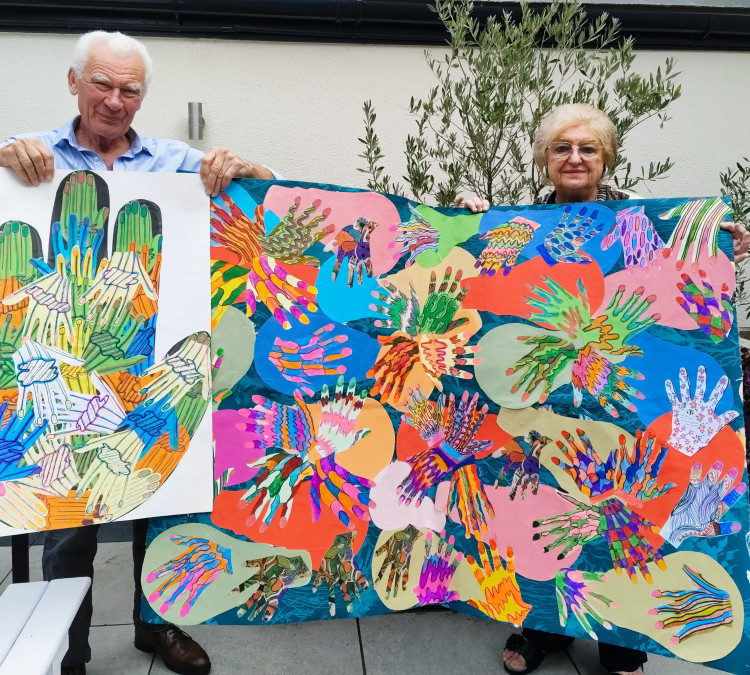 Gabrielle Back with Bill Johnson of Savers Charity (image supplied)
