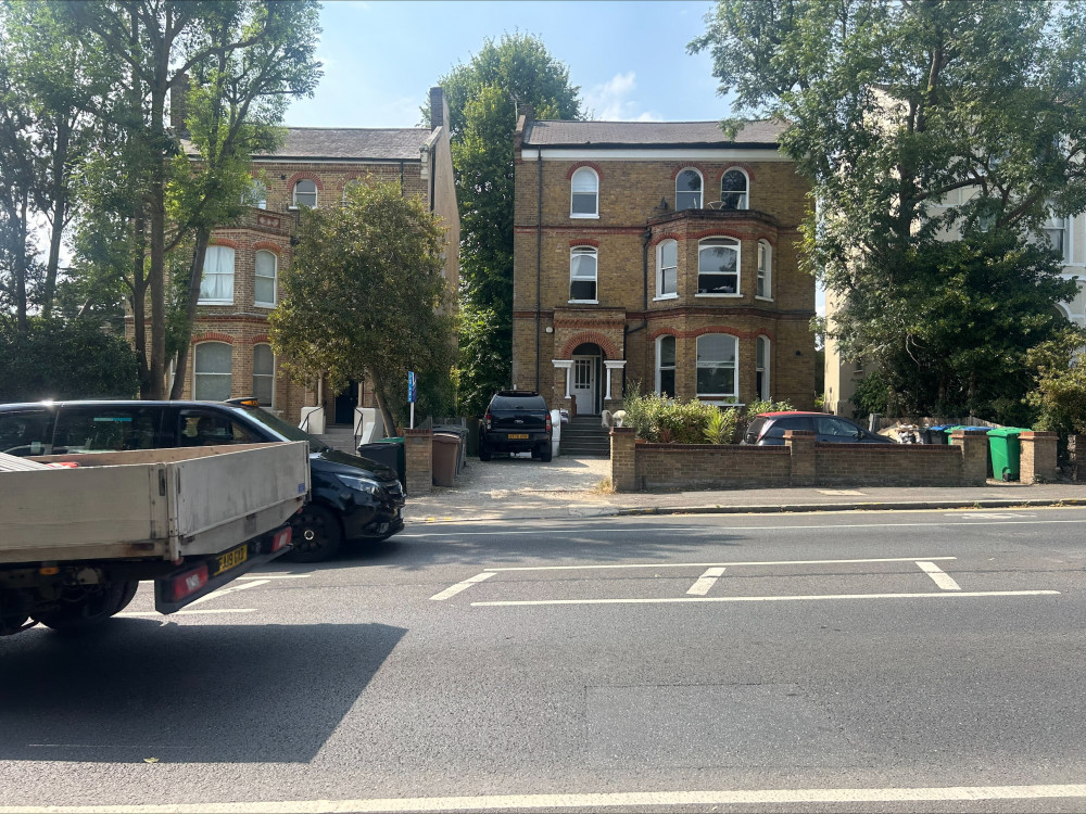 The fire took place in a ground floor flat on Surbiton's Ewell Road, opposite the Fishponds (Credit: Tilly O'Brien)