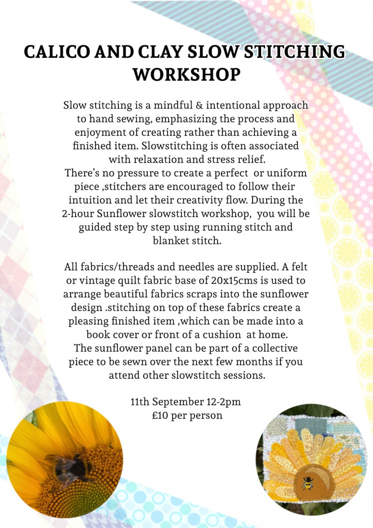 Sunflower Slowstitch panel Sunflower Slowstitch panel
