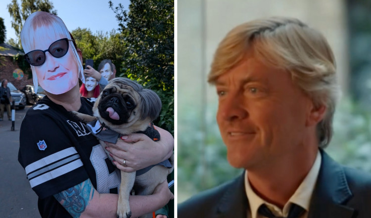 Larry the pug claimed the number one spot in a Richard Madeley lookalike contest held in Alexandra Park in Edgeley on Sunday 17 August (Images - left: Kate Trevor / right: Marcus Liversedge, Wikimedia Commons)