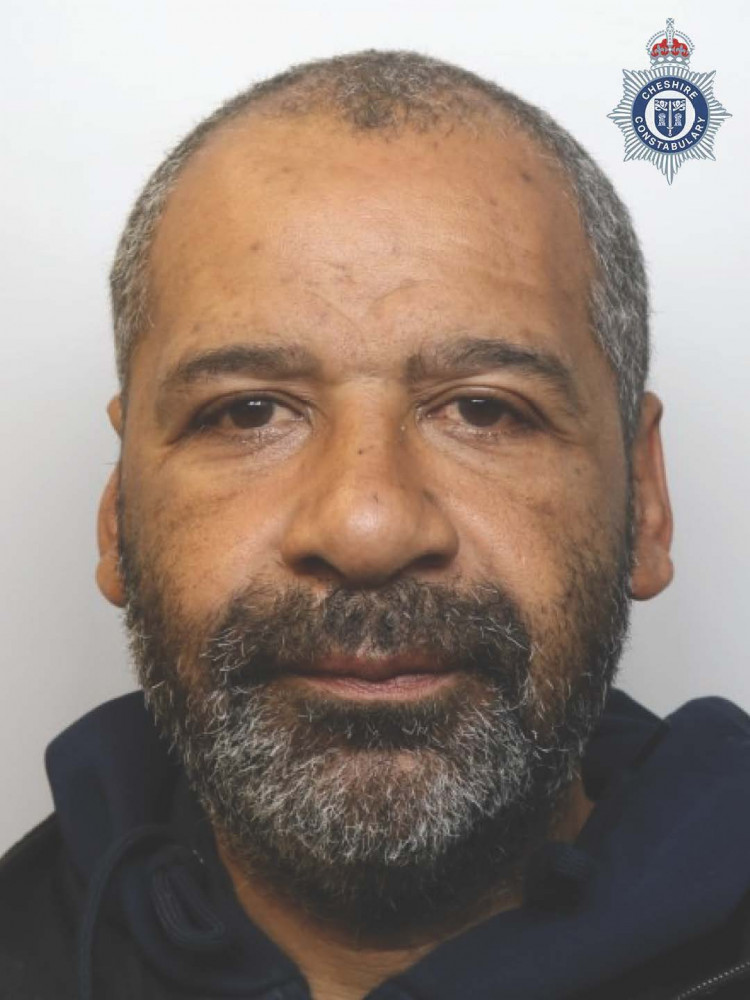 Joseph Galloway, 49, is wanted in relation to shoplifting and criminal damage offences (Cheshire Police).