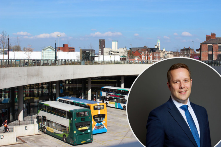 Cheadle Lib Dem MP Tom Morrison has called on Andy Burnham to implement a free bus pass for homeless children (Images - main: Nub News / inset: UK Parliament)